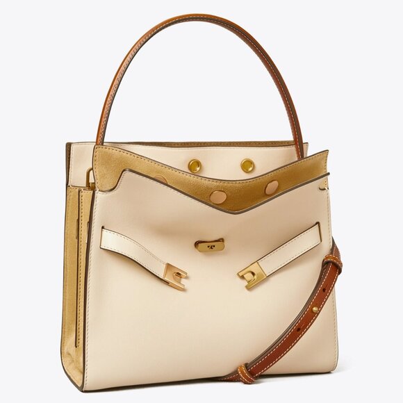 Tory Burch Small Lee Radziwill Double Satchel Bat – New Cream - Picture 2 of 11